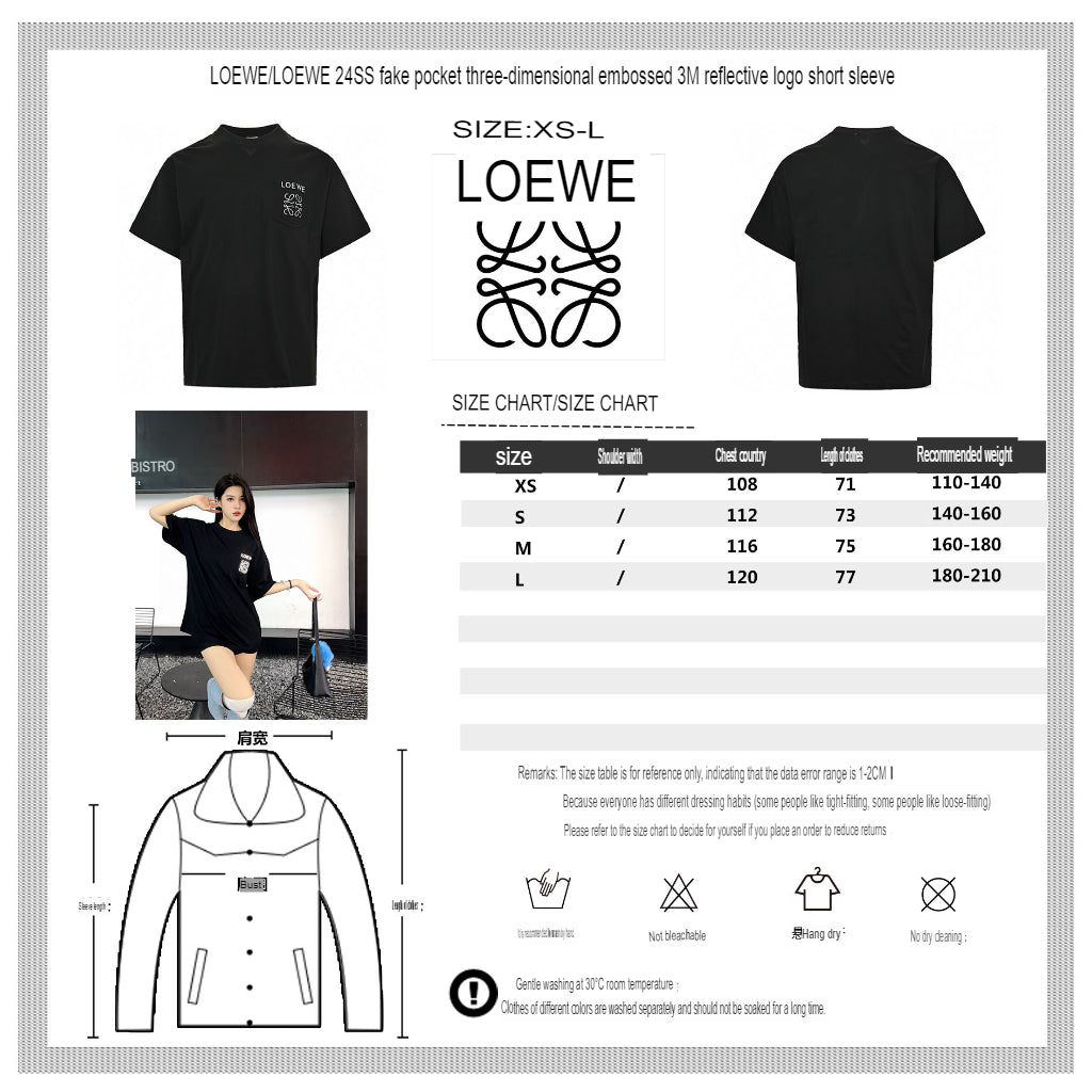 Loewe Black Pocket T-Shirt