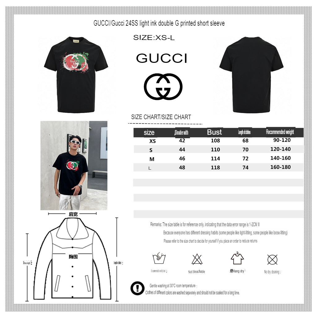 Gucci Splatter Logo T-Shirt (Black)