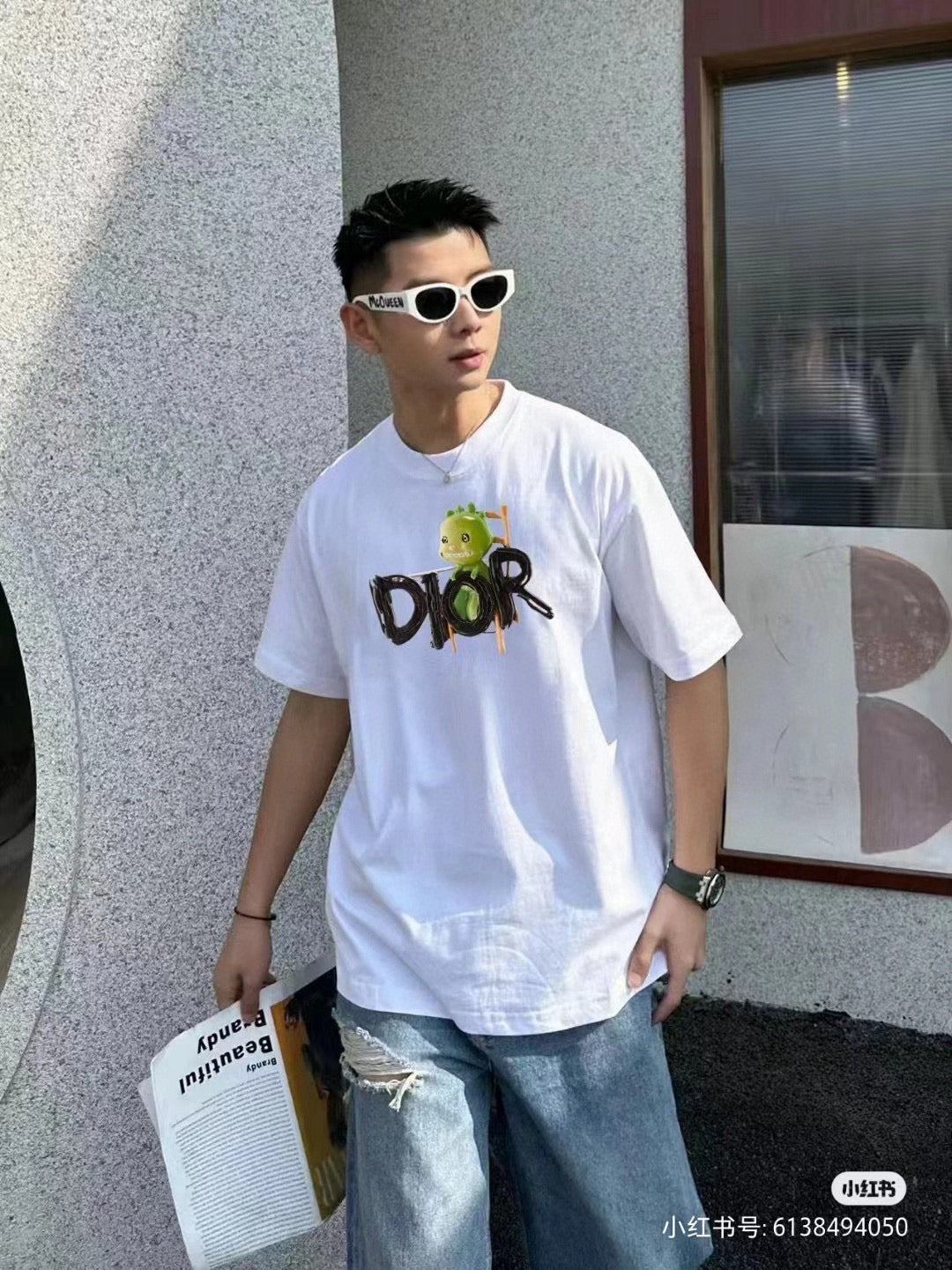 Dior Green Monster Graphic T-Shirt