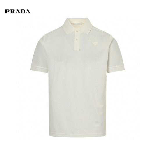 Prada Classic White Polo Shirt