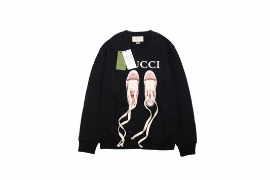 Gucci Black Sweatshirt with Ballet Slippers Print