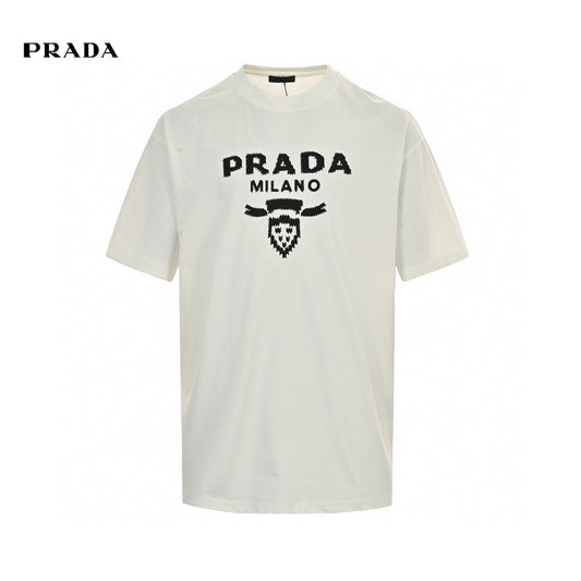 Prada Milano White Emblem T-Shirt