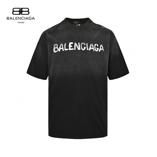 Balenciaga Spray-Paint Logo T-Shirt (Black)