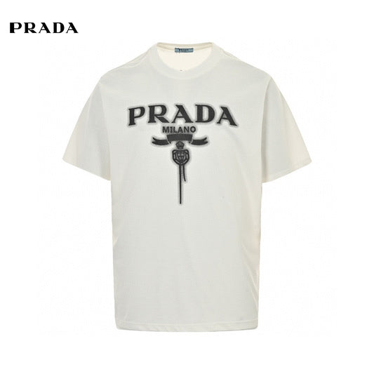 Prada Milano White Emblem T-Shirt