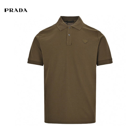 Prada Classic Olive Green Polo Shirt