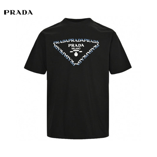 Prada Black T-Shirt with Logo Design