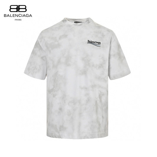 Balenciaga Tie-Dye Logo T-Shirt (White)