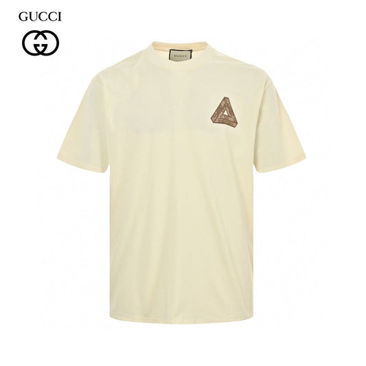 Gucci Triangle Logo Beige T-Shirt