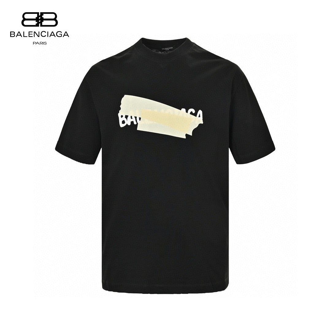 Balenciaga Tape Logo T-Shirt (Black)