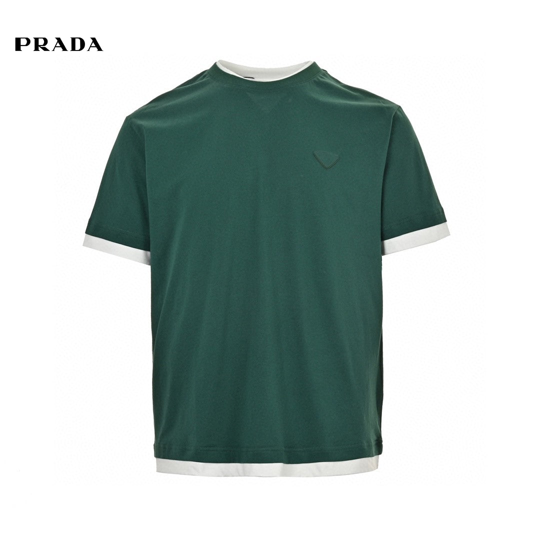 Prada Green Double Layer T-Shirt