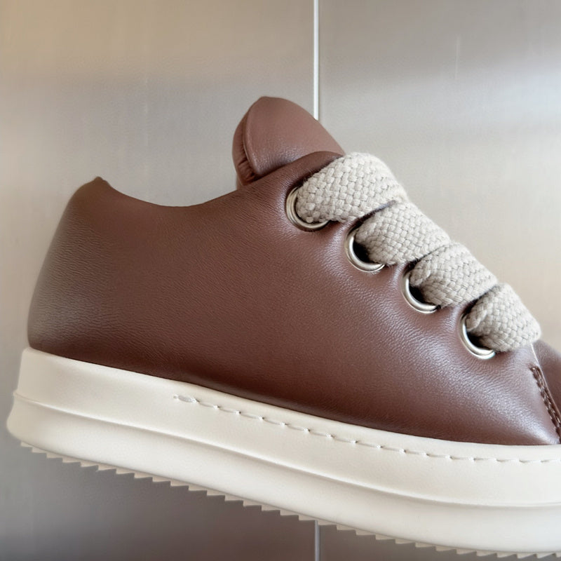 Rick Owens Brown Low-Top Sneakers