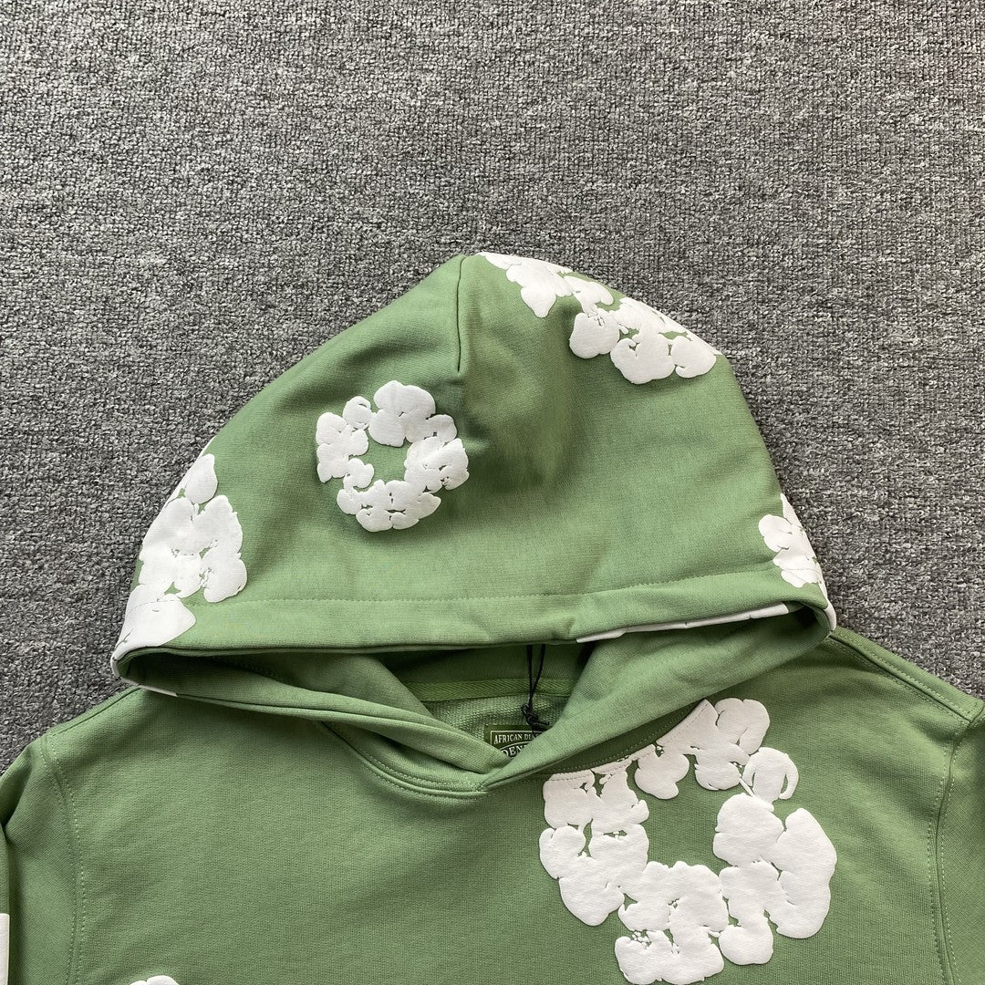 DENIM TEARS COTTON WREATH HOODIE LIGHT GREEN