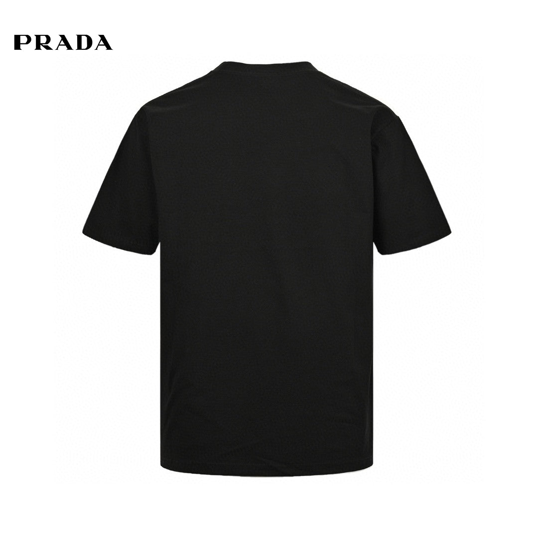 Prada Black T-Shirt with Logo Design