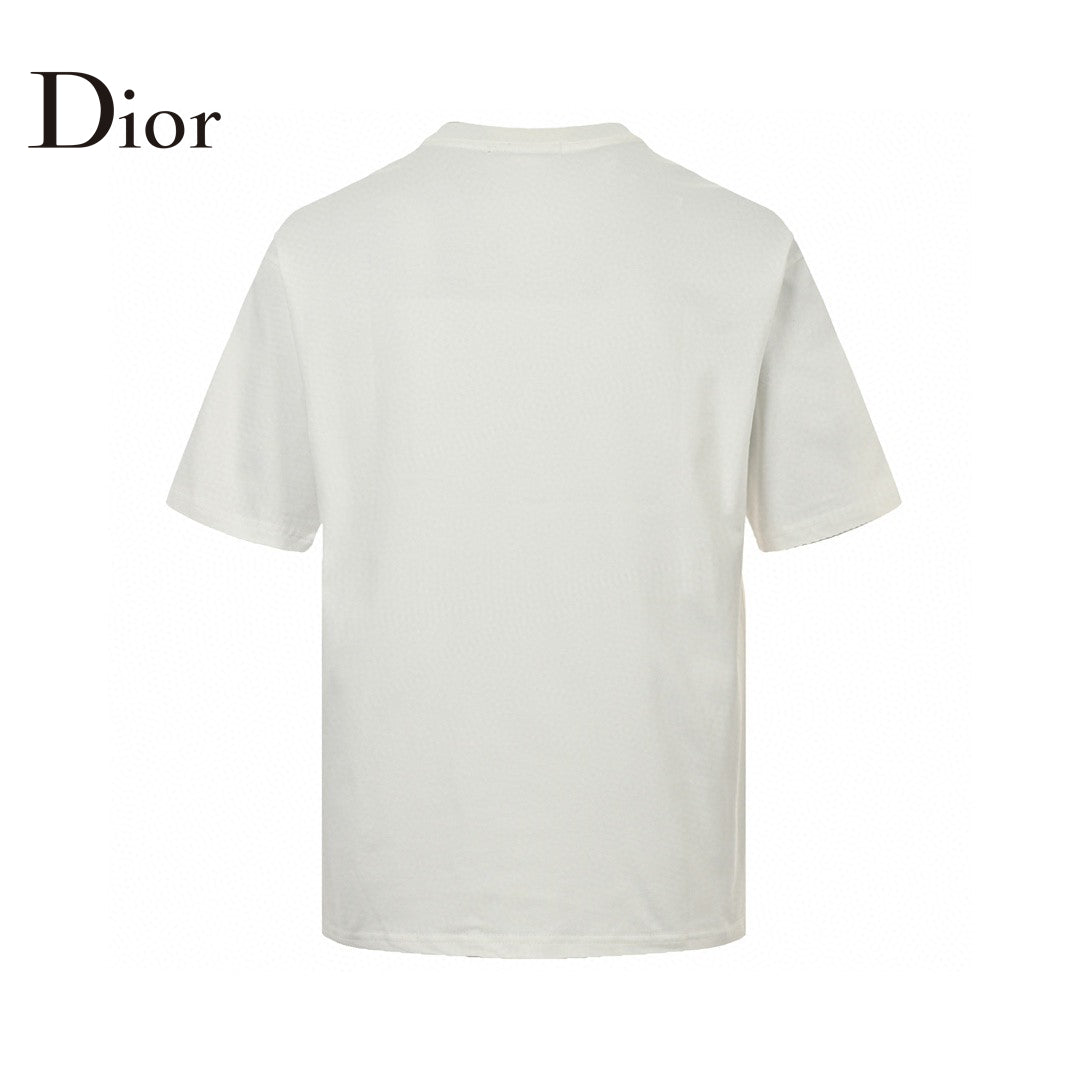 Dior Oversized Grey Logo White T-Shirt