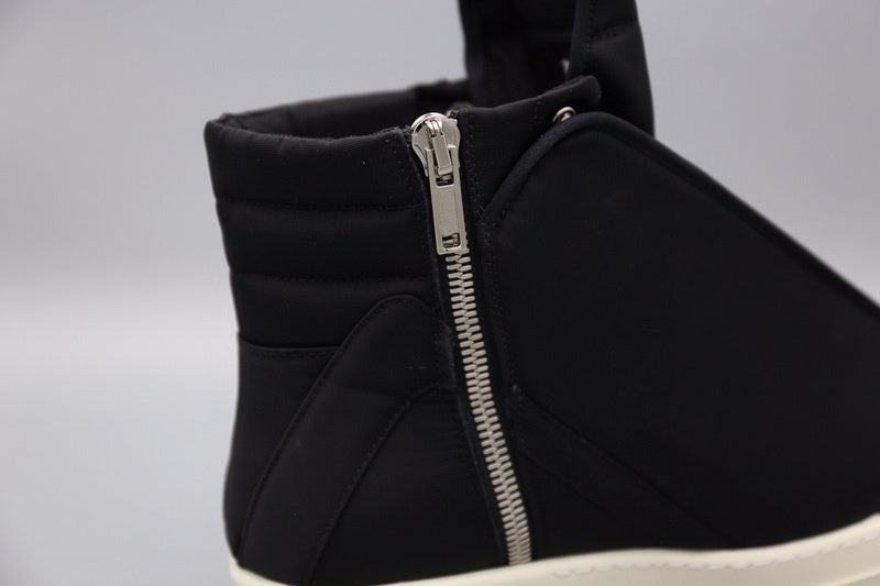 Rick Owens Black Wrap-Around High-Top Sneakers