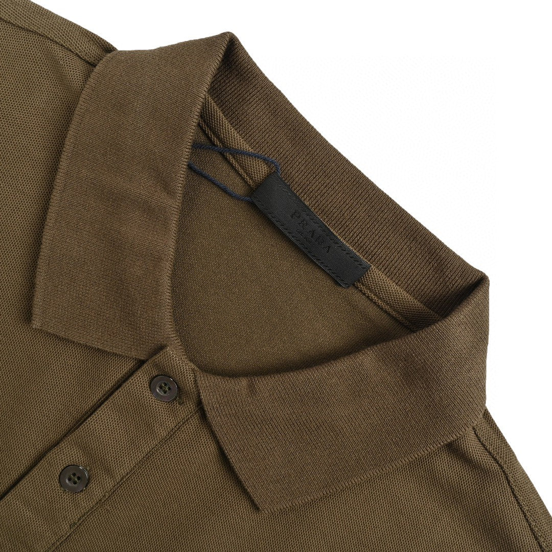 Prada Classic Olive Green Polo Shirt