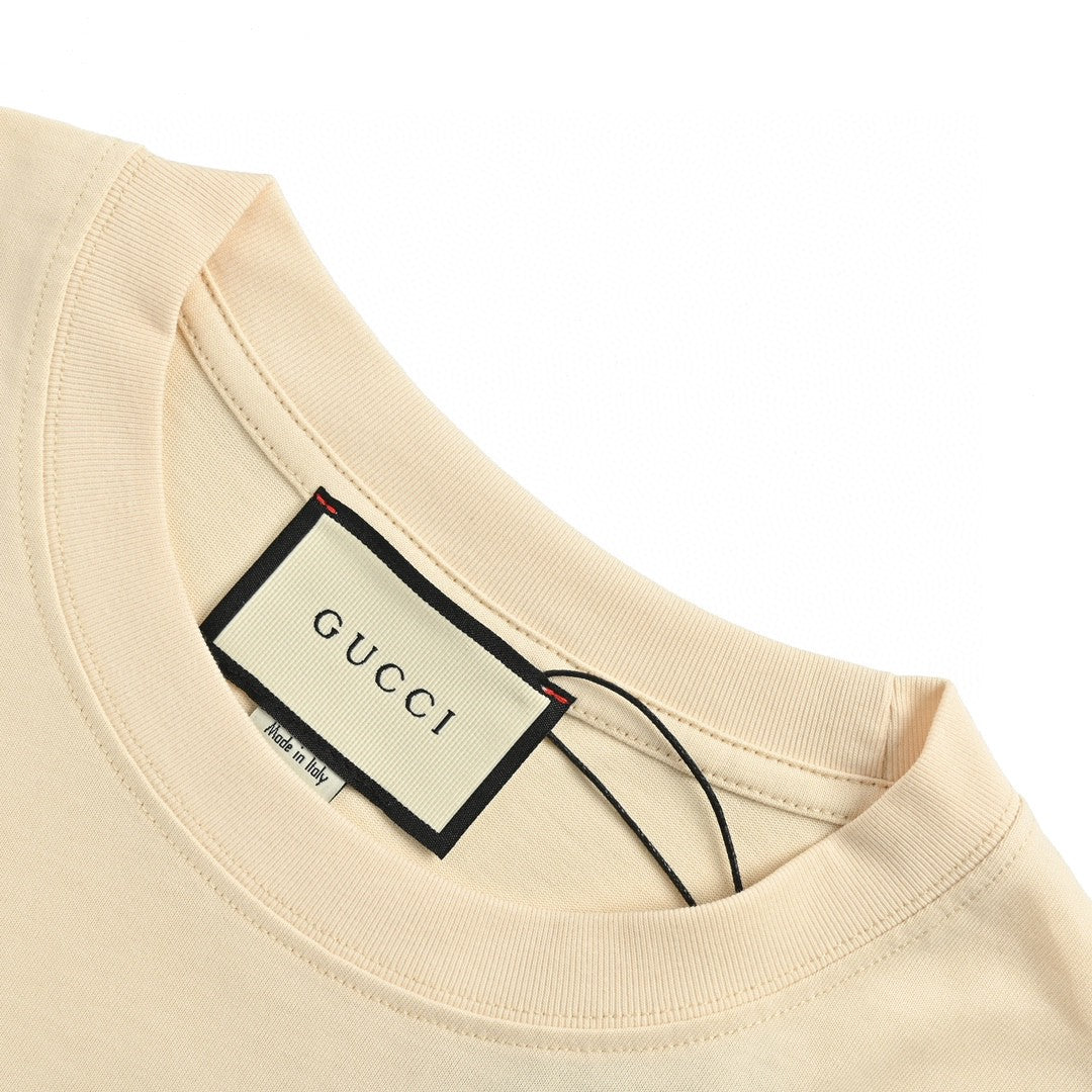 Gucci Splatter Logo T-Shirt (Beige)