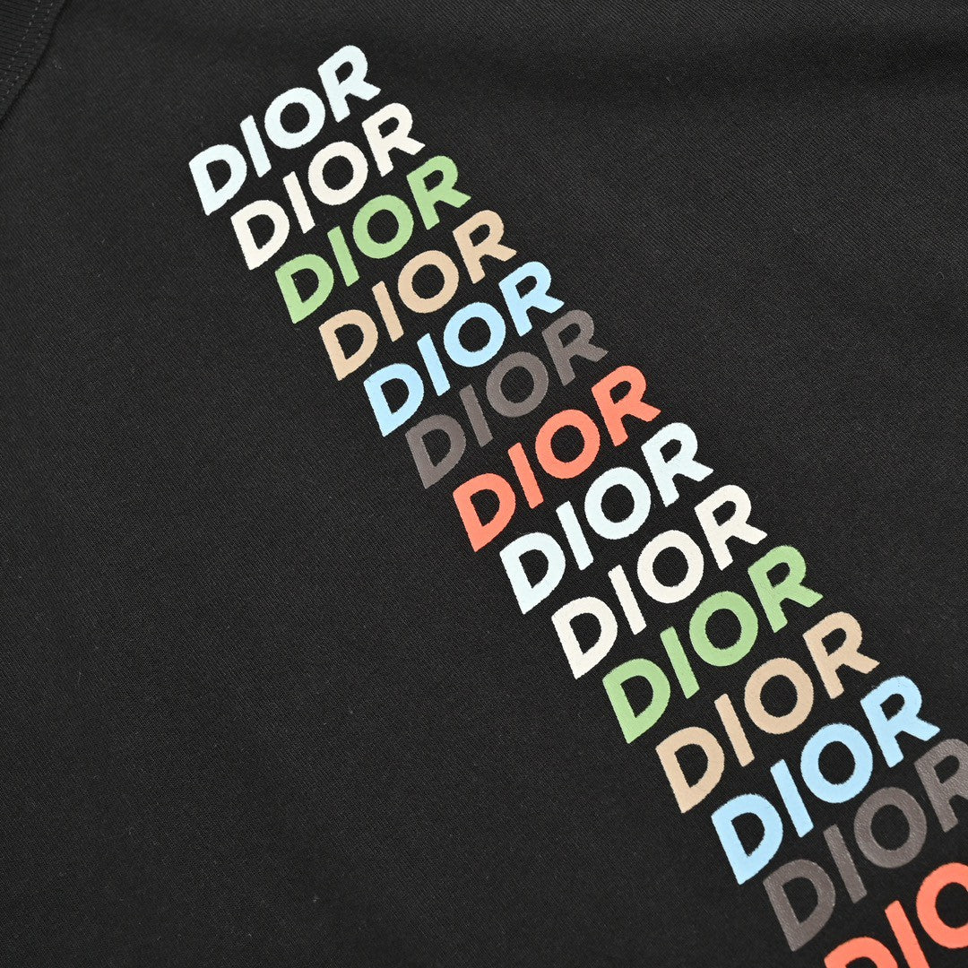 Dior T-Shirt - Multicolor Vertical Logo