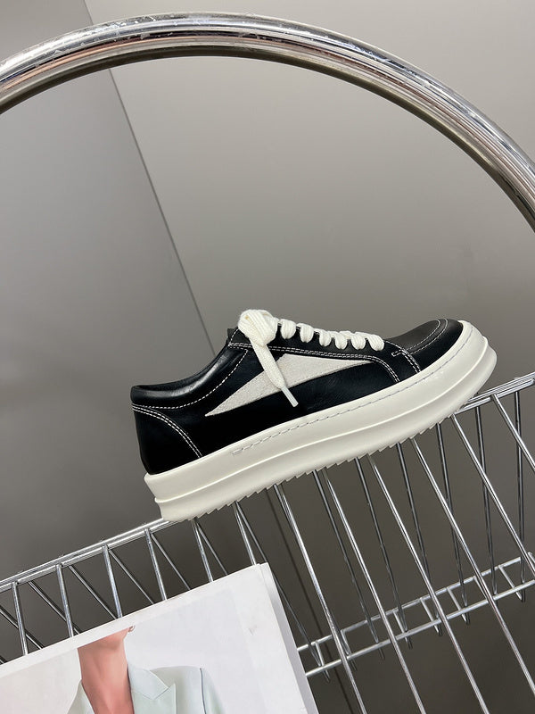 Rick Owens Low-Top Sneakers - Black Leather