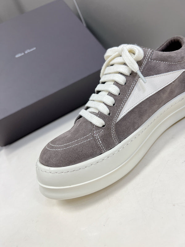 Rick Owens Low-Top Sneakers - Grey Suede