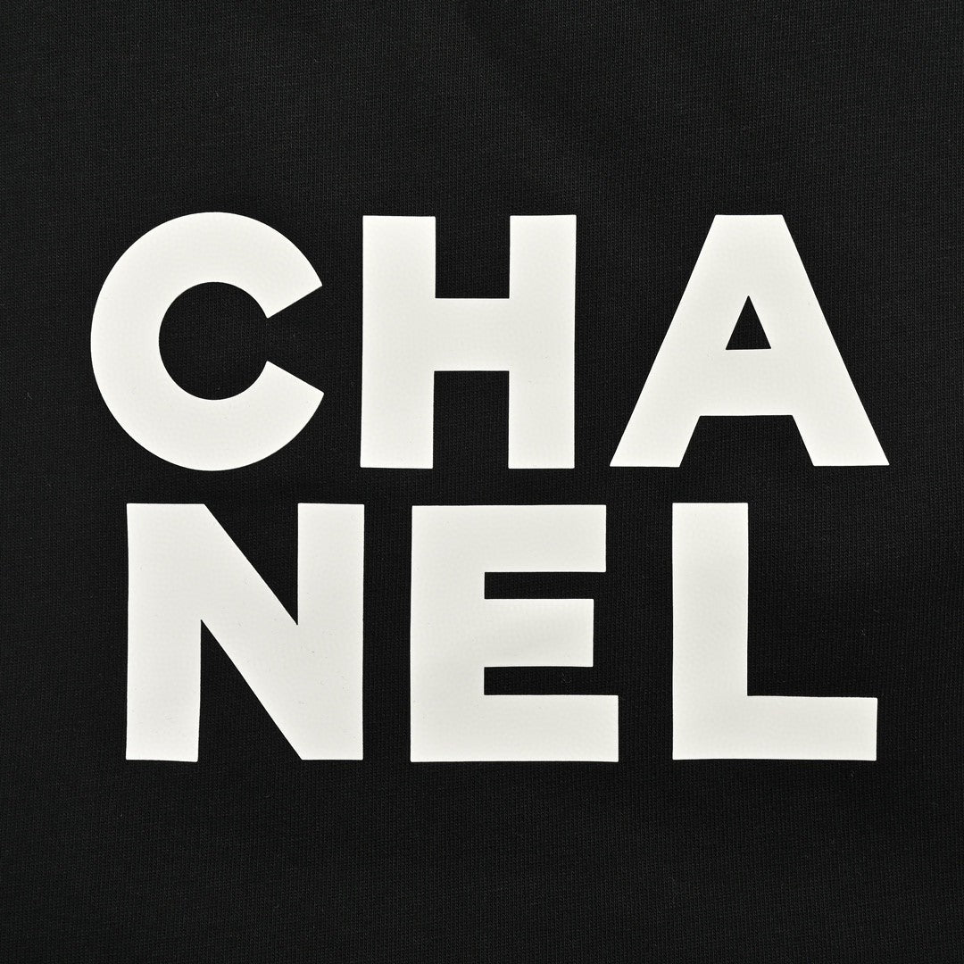 Chanel Double C Logo T-Shirt (Black)