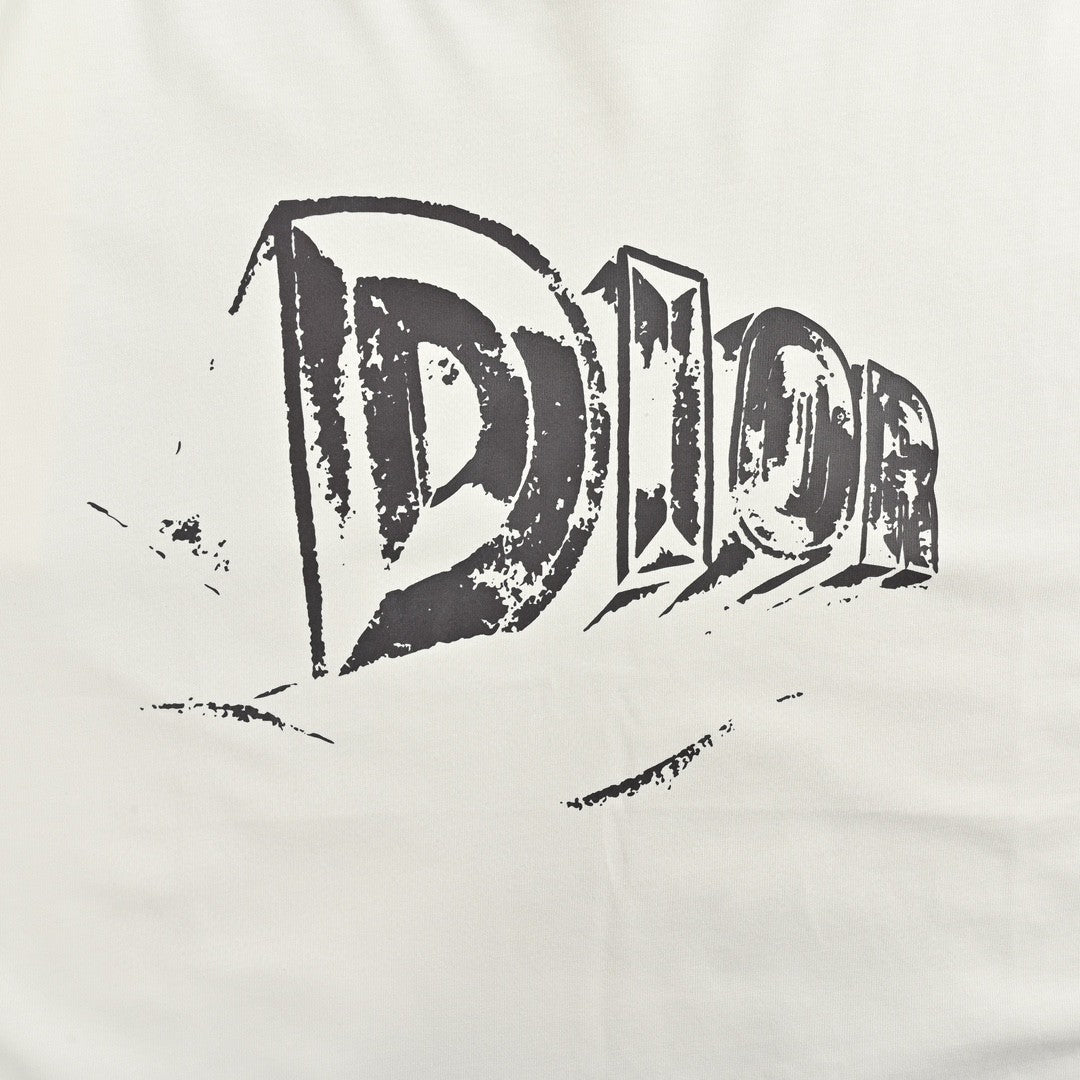 Dior White T-Shirt with Bold Logo