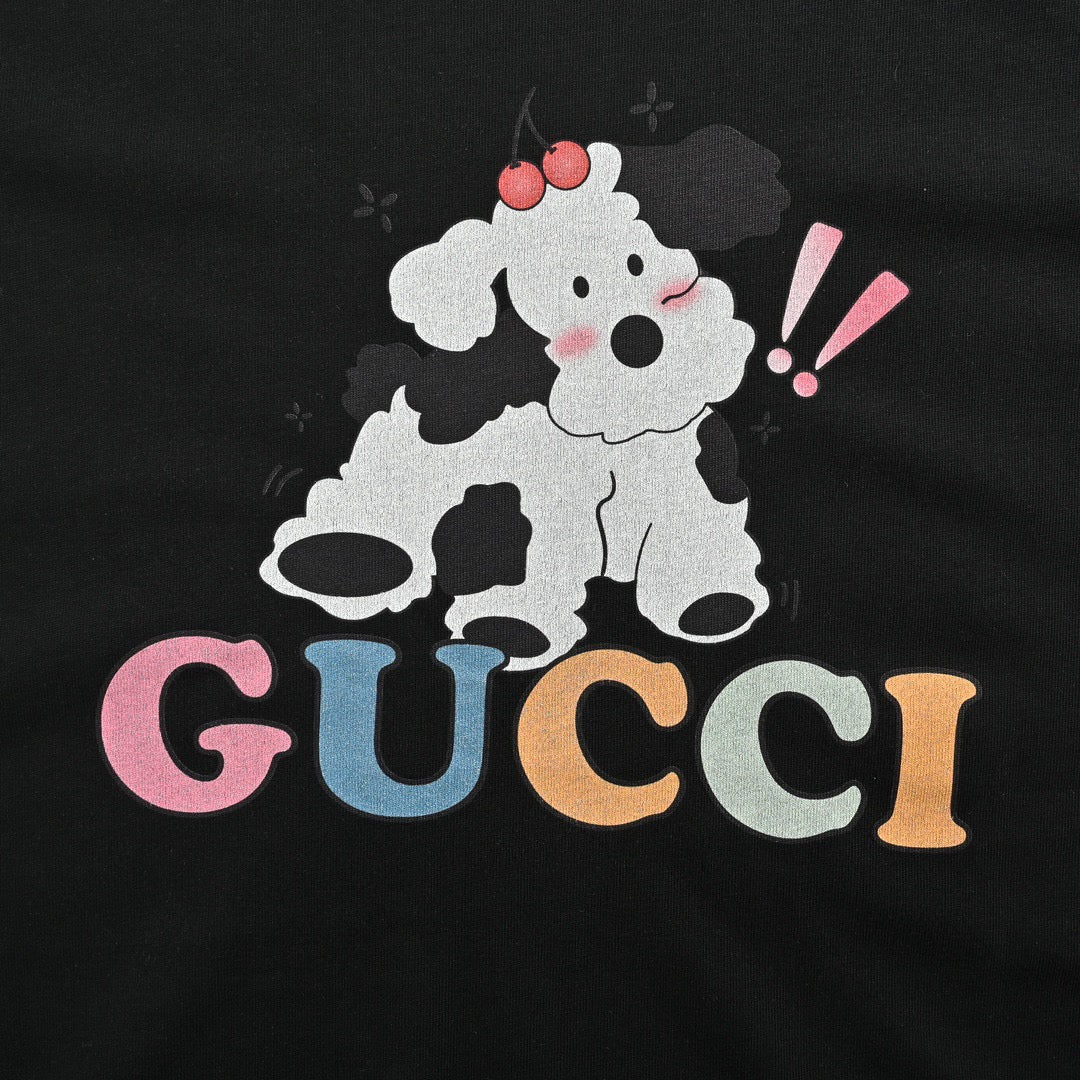 Gucci Cartoon Cow Logo T-Shirt (Black)