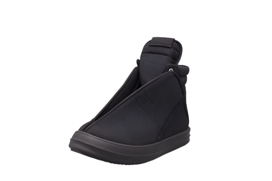 Rick Owens Black High-Top Wrap Sneakers