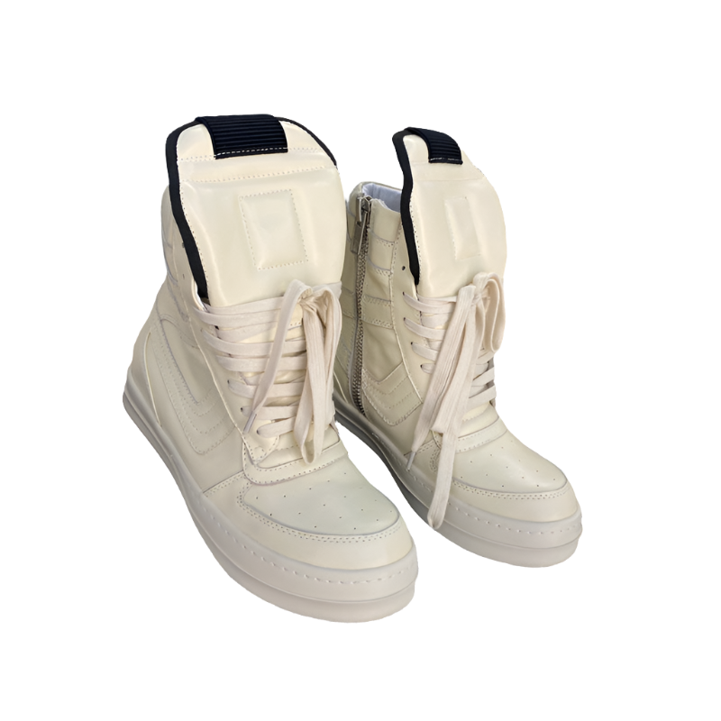 Rick Owens Geobasket Sneakers - Cream