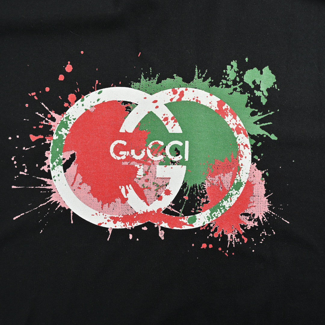 Gucci Splatter Logo T-Shirt (Black)