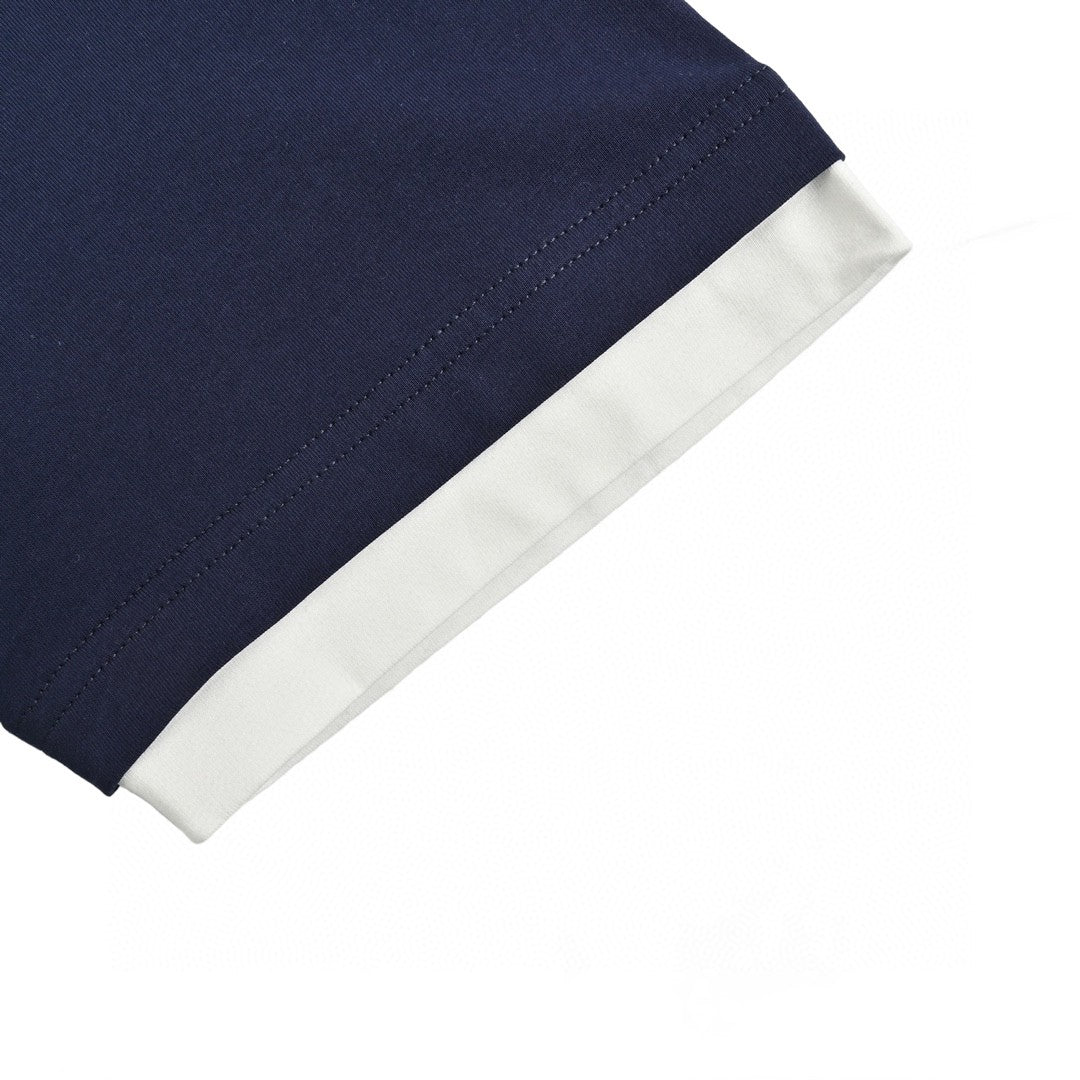 Prada Navy Contrast Trim T-Shirt