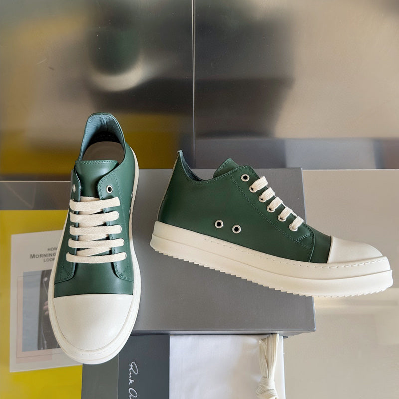 Rick Owens dark green Low-Top Sneakers