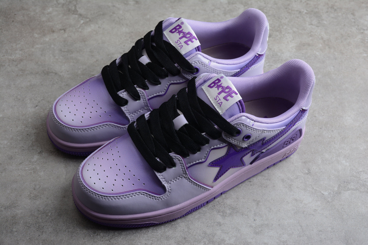 BAPE STA Low-Top Purple Gradient Sneakers