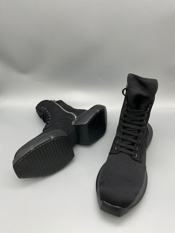 Rick Owens Black High-Top Platform Boots