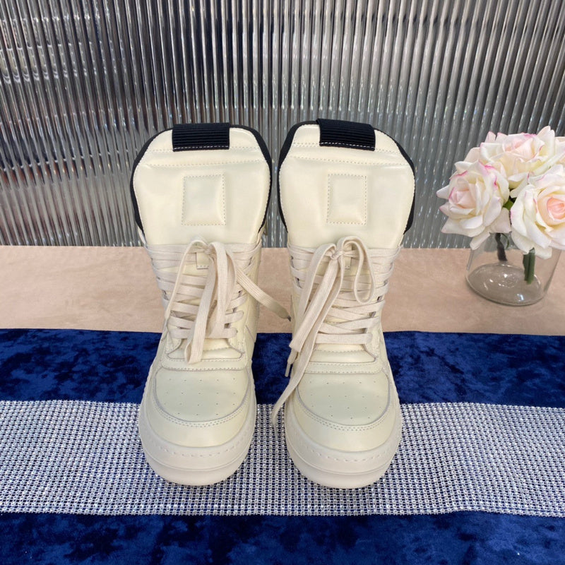 Rick Owens Geobasket Sneakers - Cream