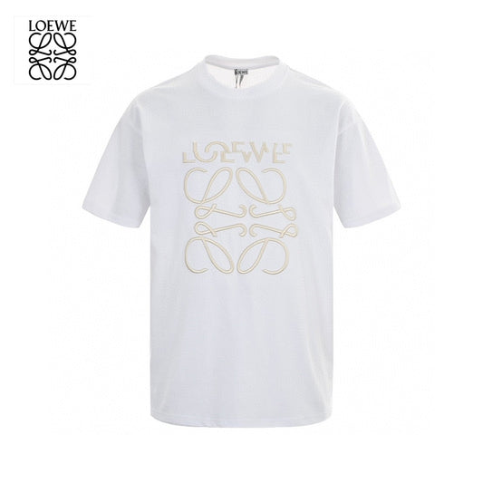 Loewe White T-Shirt with Logo Design