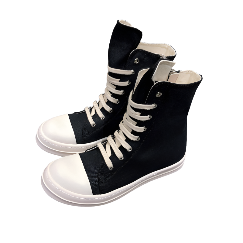 Rick Owens High-Top Canvas Sneakers