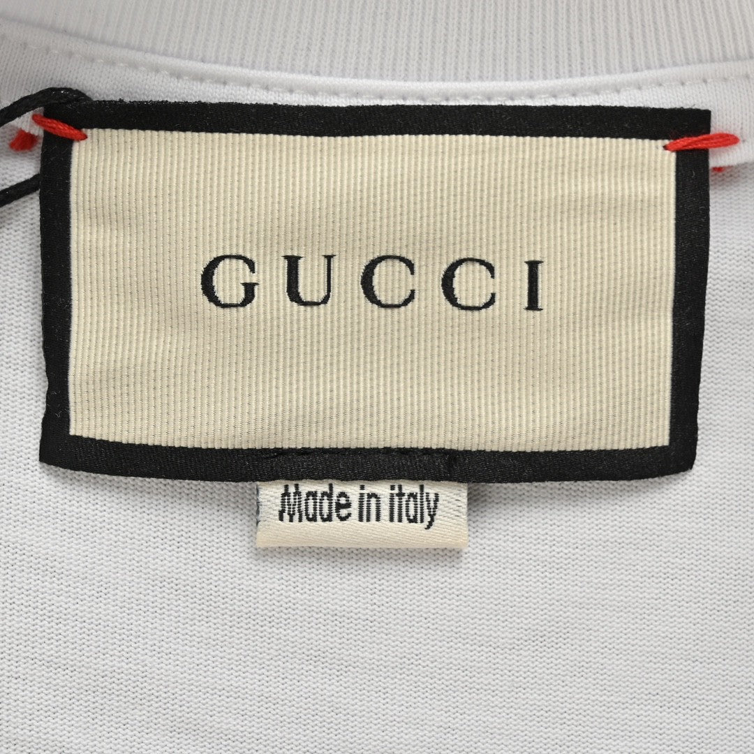 Gucci GG Blue Stripe White T-Shirt