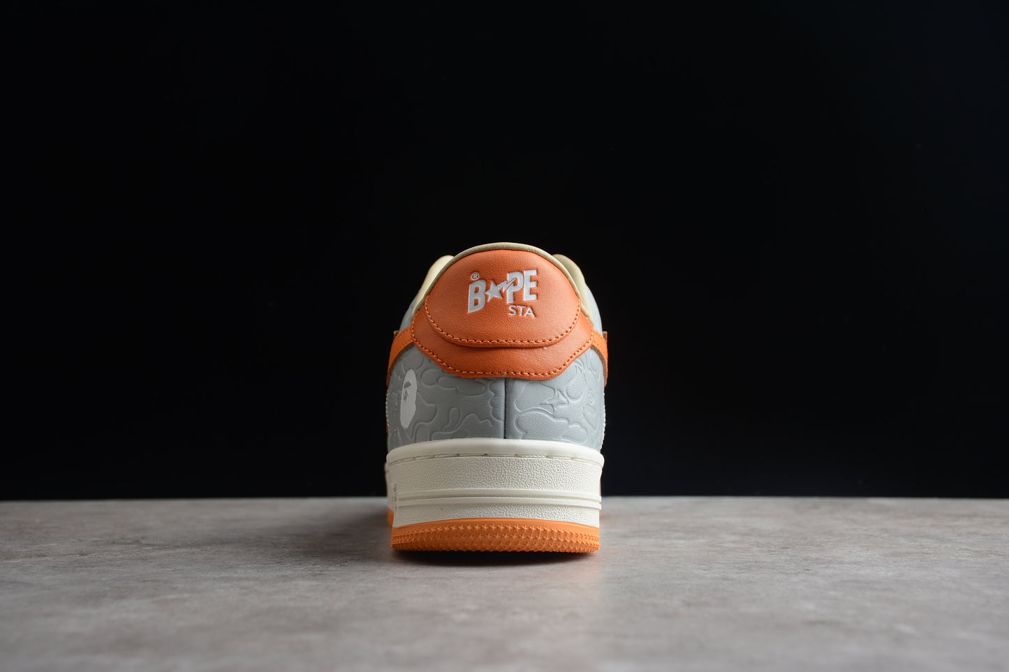 BAPE STA Low-Top Orange and Grey Sneakers