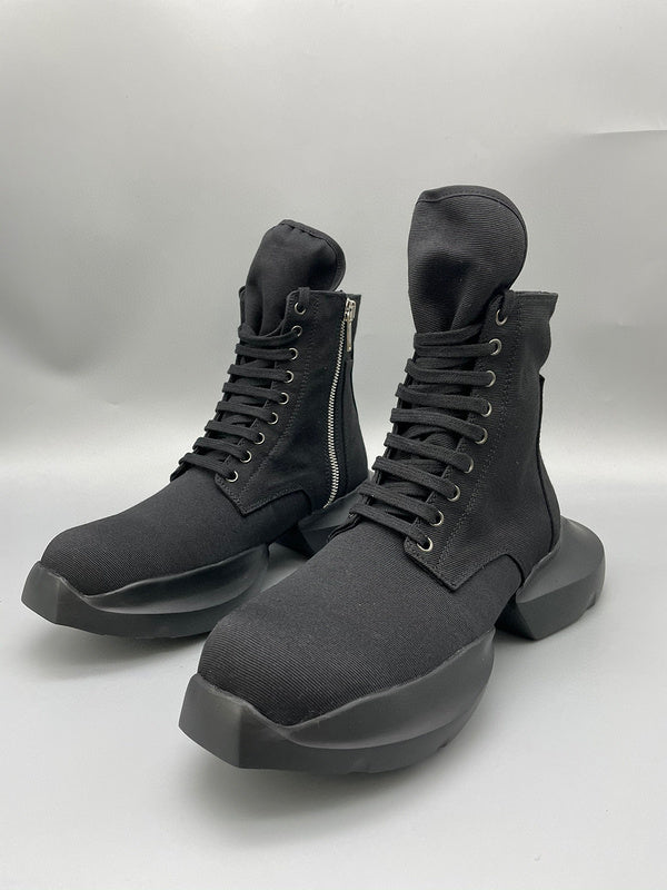 Rick Owens Black High-Top Platform Boots