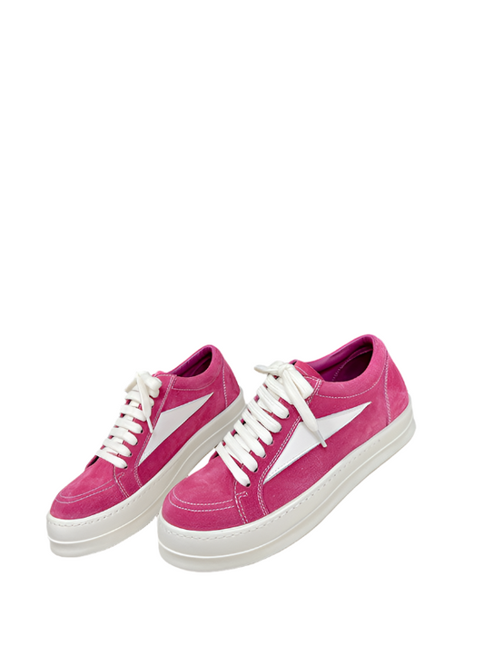 Rick Owens Low-Top Sneakers - Pink Suede