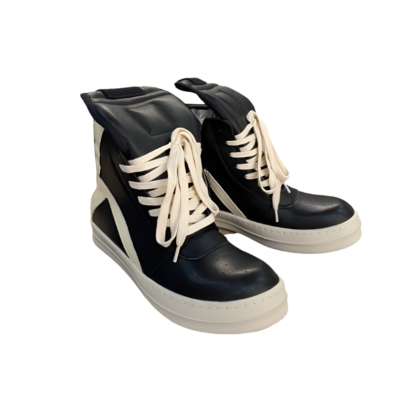 Rick Owens Geobasket Sneakers - Black and White