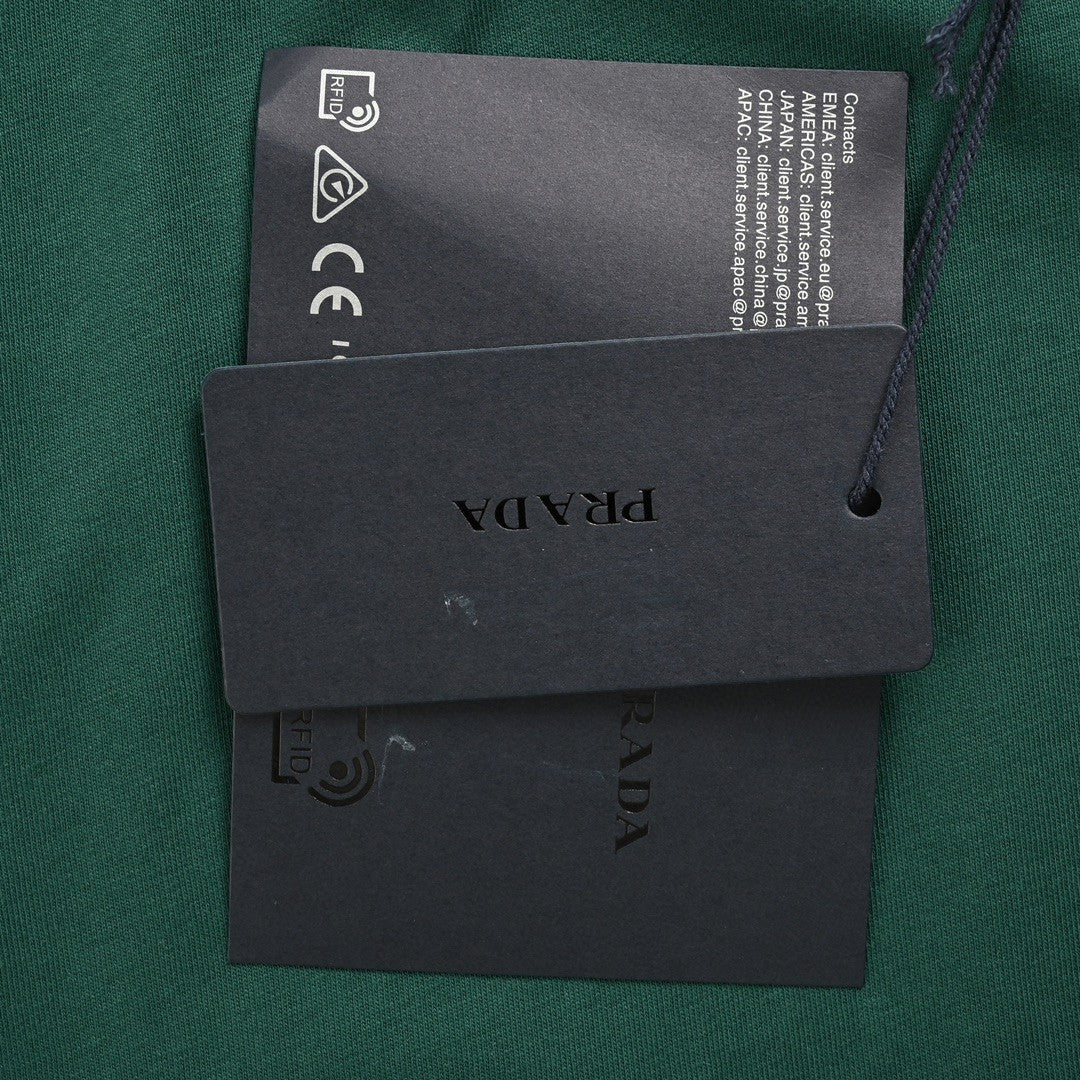 Prada Green Contrast Trim T-Shirt