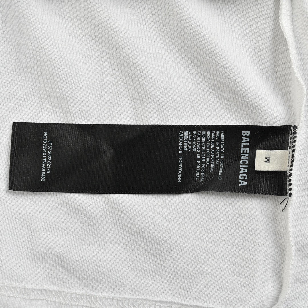 Balenciaga White T-Shirt with Bold Graphic