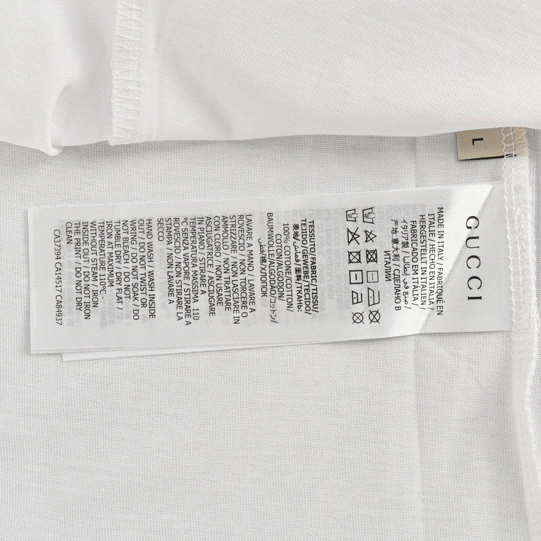 Gucci GG Blue Stripe White T-Shirt