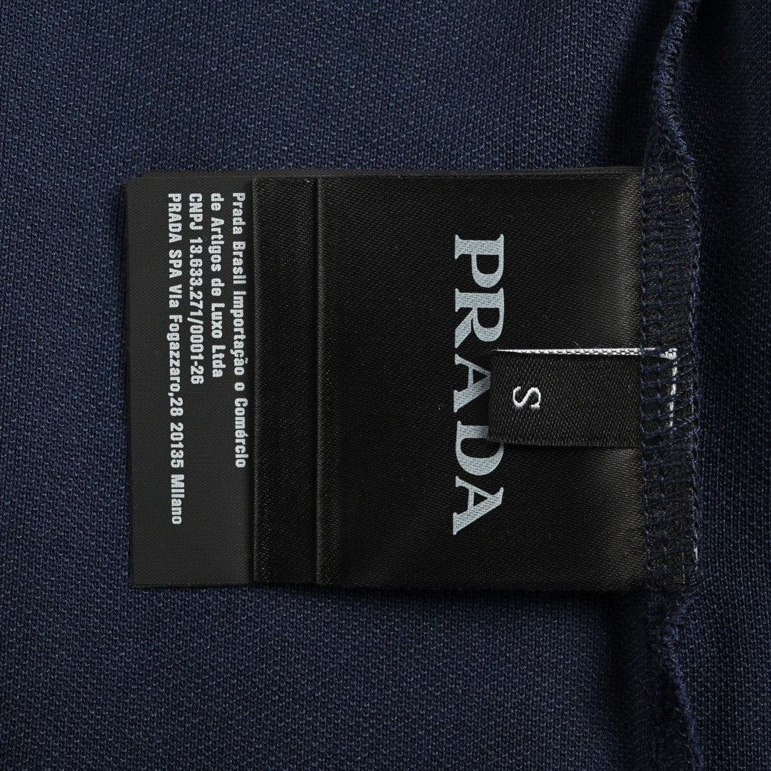 Prada Classic Navy Polo Shirt