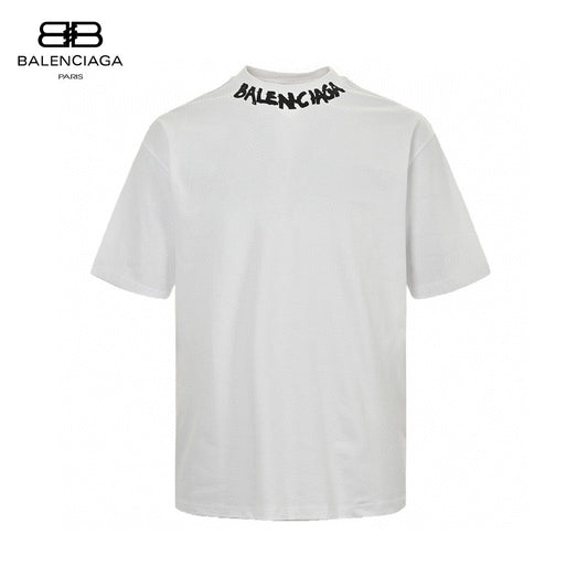 Balenciaga Distorted Logo T-Shirt (White)